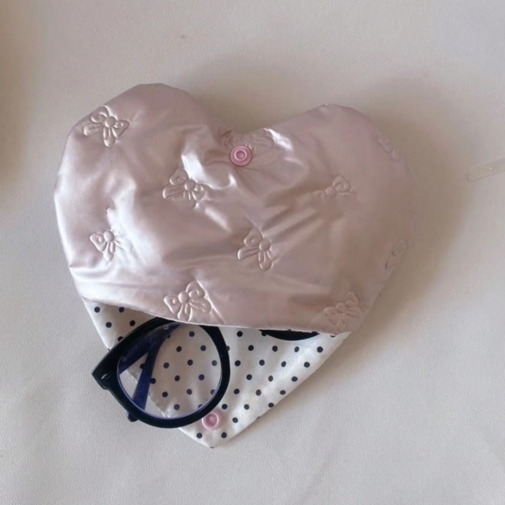 New Bow Embossed Glasses Bag P - Cosmetic Bags review and price