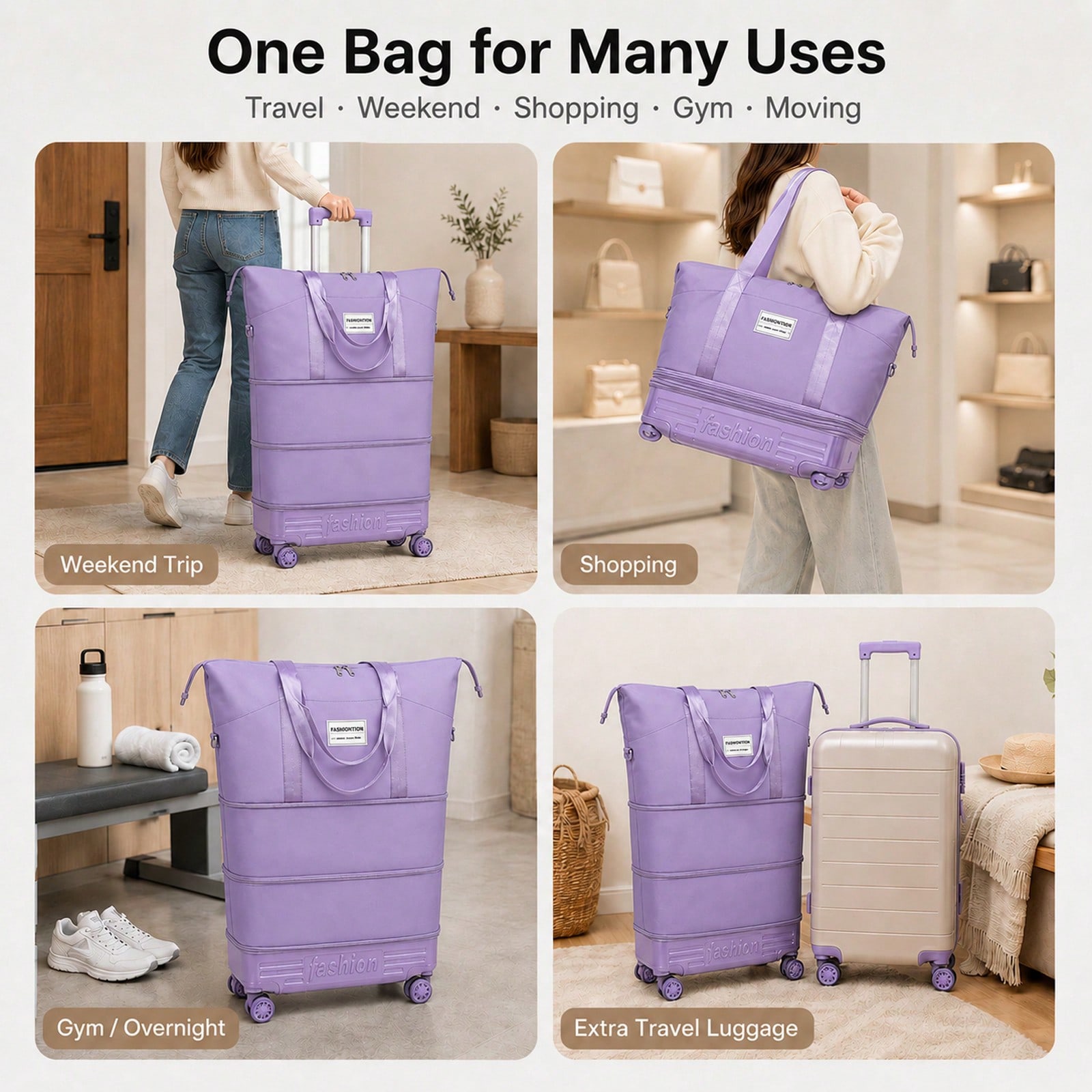 Expandable Rolling Travel Duff - Foldable Rolling Luggage Bag review and price