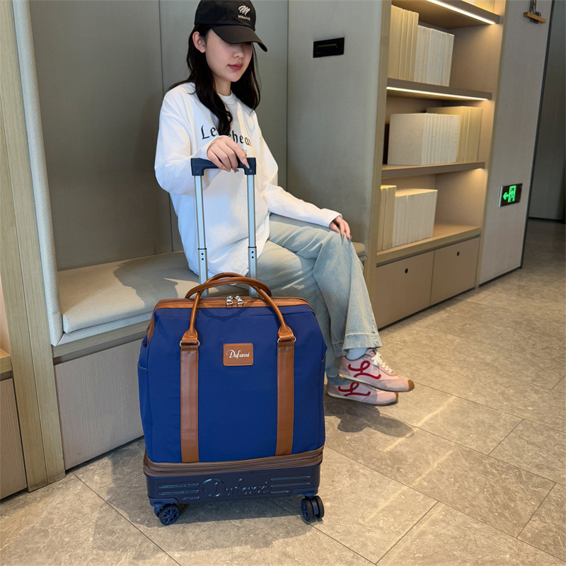 Wheeled Duffel Bag with Telesc - Foldable Rolling Luggage Bag review and price