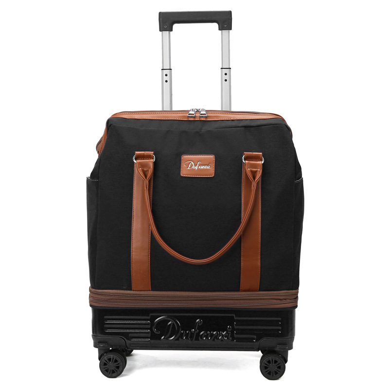 Wheeled Duffel Bag with Telesc - Foldable Rolling Luggage Bag review and price