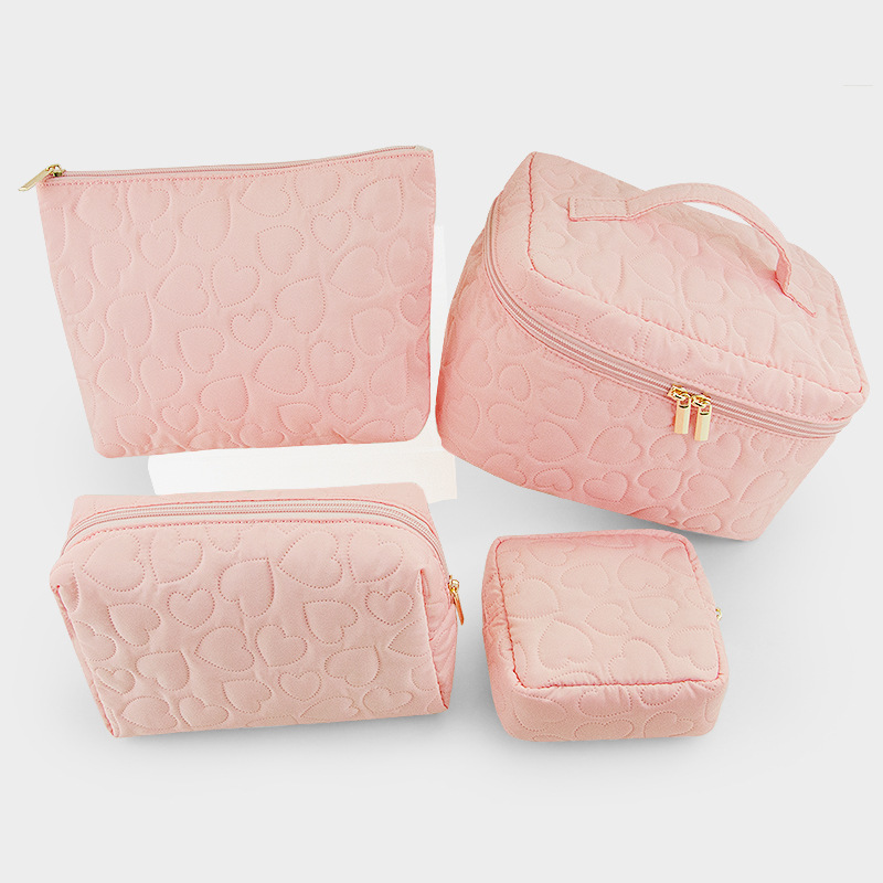 Ultrasonic heart-shaped quilte - Cosmetic Bags review and price