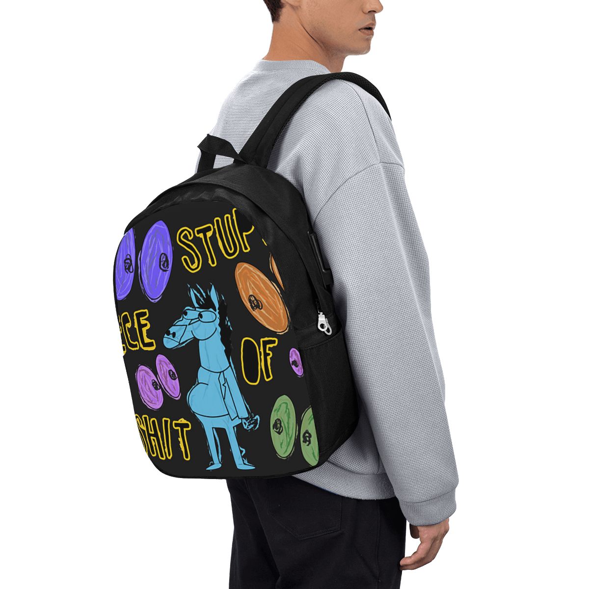 Cartoon Bojack Horseman Stupid - Backpacks review and price