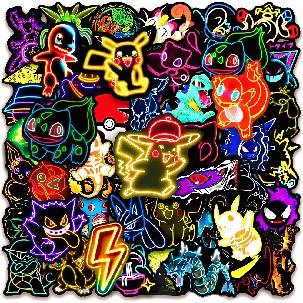 100pcs Neon  Pokémon  Stickers - Handbags review and price